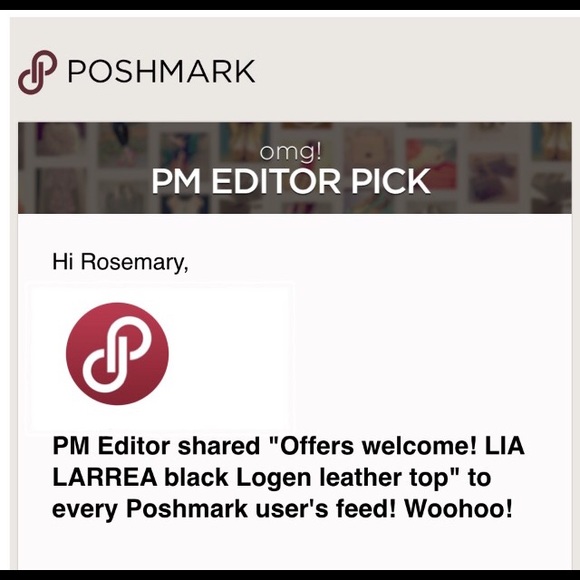 *Last one* PM Editor pick! LIA LARREA black Logen leather top - Picture 4 of 4