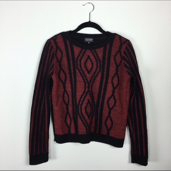 Topshop Cable Illusion Sweater