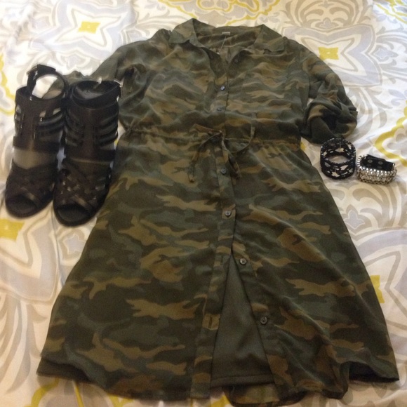 Camouflage print dress - Picture 2 of 4