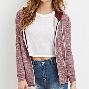 F21 RARE Marl Knit Hoodie