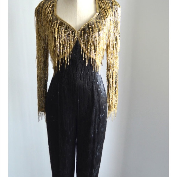 Oleg Cassini design jumpsuit  80s - Picture 3 of 4