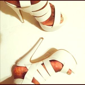 White heel sandals