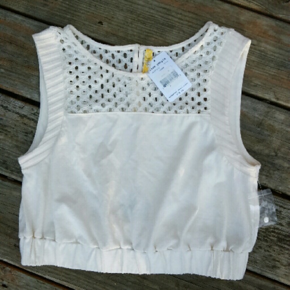 NWT Free People Calla Cupcake Jersey Crop Top - Picture 2 of 4