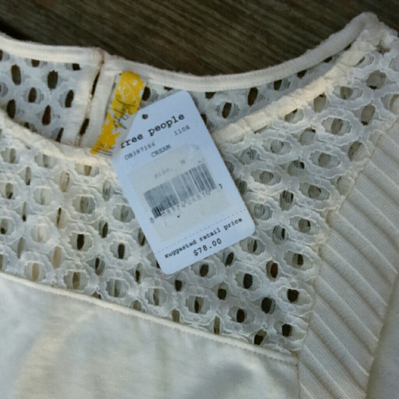 NWT Free People Calla Cupcake Jersey Crop Top - Picture 3 of 4
