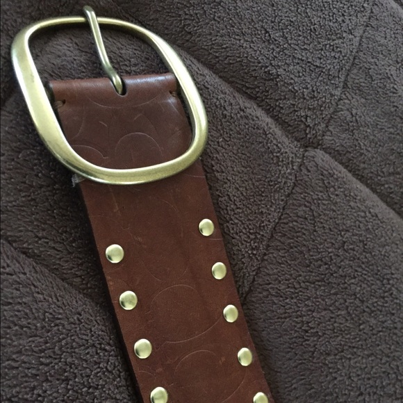 Coach Leather Belt- Saddle Color - Picture 2 of 3