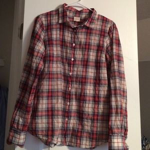 Jcrew Plaid Button Up