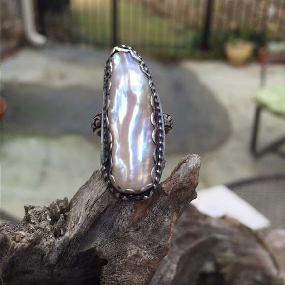 Handmade Sterling Silver Freshwater Pearl Ring.