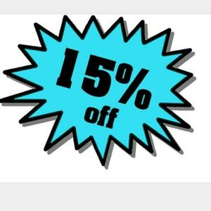 2 MORE DAYS EVERYTHING 10.00 OR MORE IS 15% OFF