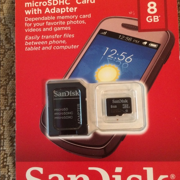 San Disk microSDHC card w Adapter