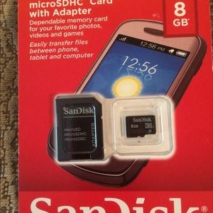 San Disk microSDHC card w Adapter