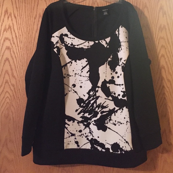 Splatter print top