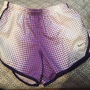 NIKE purple and white shorts