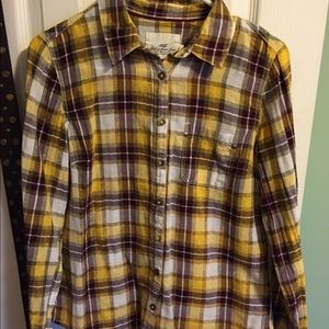 Plaid button up by H & M