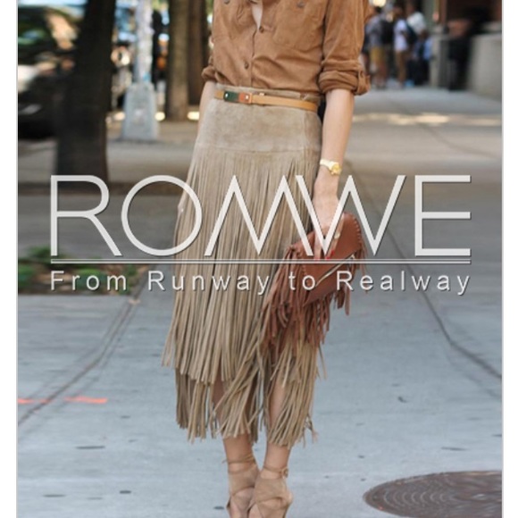 Brown tassel skirt