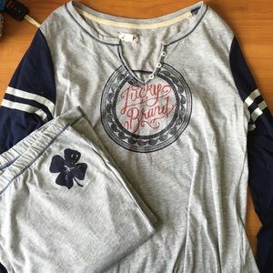 Lucky brand pajama set🍀🍀🍀