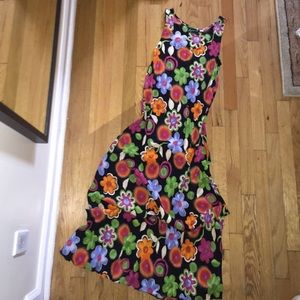 90s funky floral maxi dress