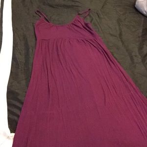 Plum empire waisted maxi dress