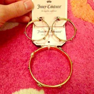 Juicy couture bundle, bracelet & earrings.