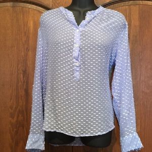 J. Crew Silk Dash-Dot Blouse