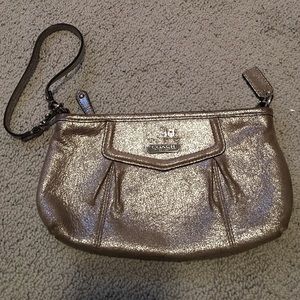 Coach Metallic wristlet
