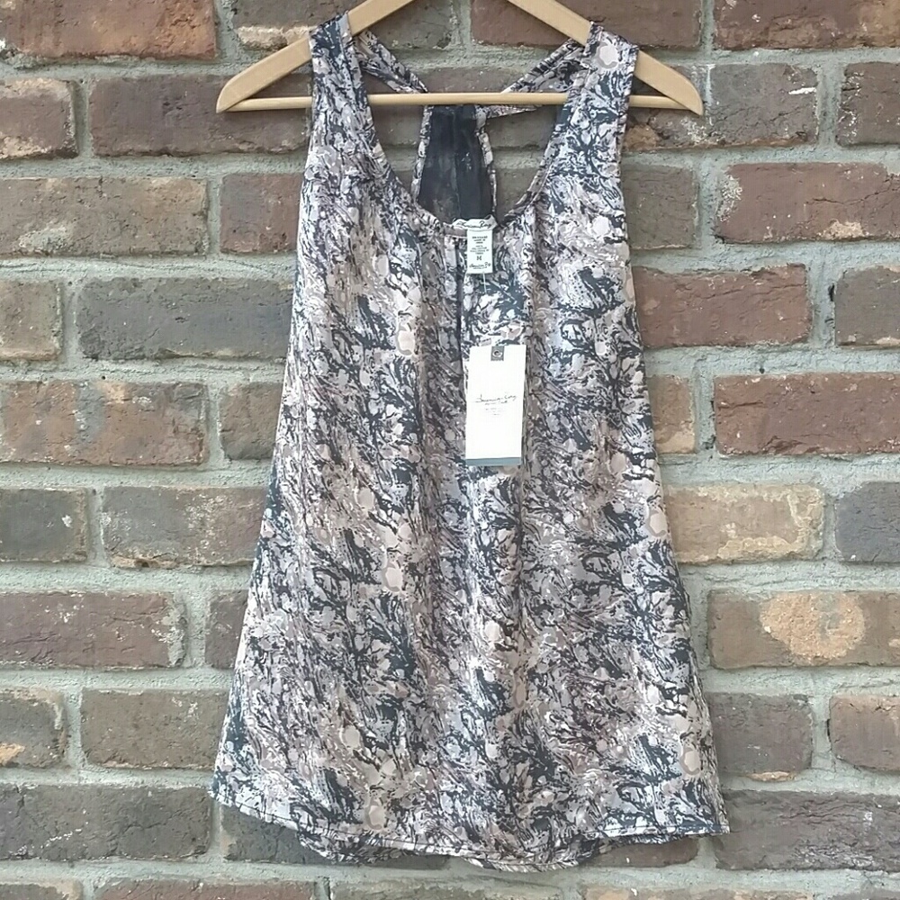 NWT Silky Mesh Racer Back Tank
