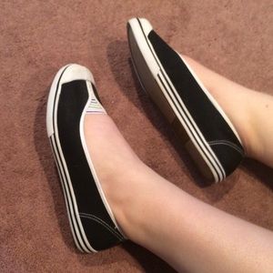 Retro Black Sneaker Flats