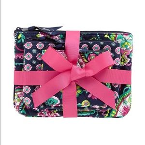Vera Bradley Cosmetic Trio in Petal Paisley