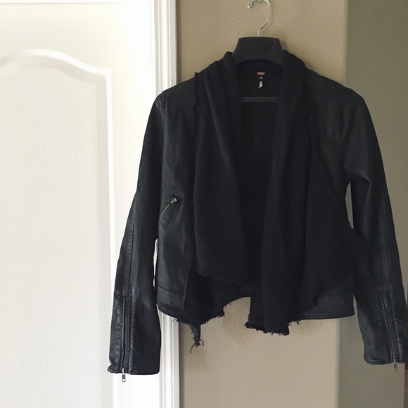 Drape Front Moto Jacket