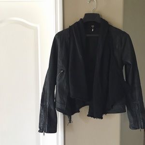 Drape Front Moto Jacket