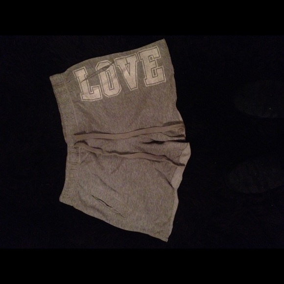 Victoria's Secret pink grey sweat shorts