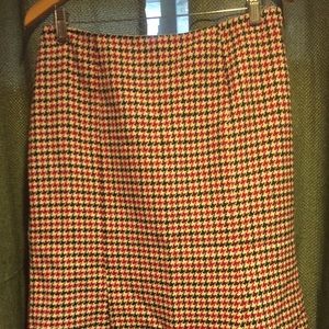 Talbot plaid skirt with pleat details