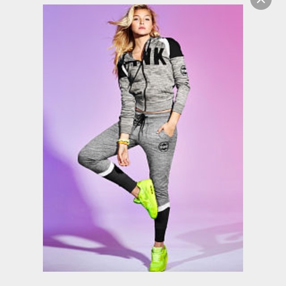 Victoria Secert Grey & Black Jogging Suite