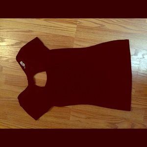 Black velvet shirt. small opening on upper back