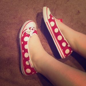 BNWT! Retro Red Poco Dot Sneaker Flats