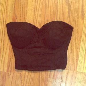 Black crop top from wet seal. Worn once
