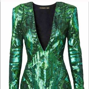 Balmain x H&M Green Sequin Dress