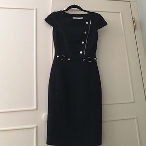 Karen Millen black military inspired dress
