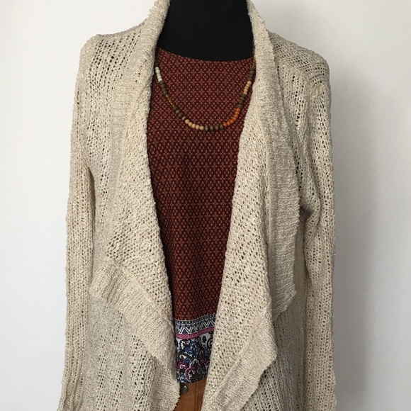 Cozy Oversized Cardigan W/Lace Detail SIZE MED NWT