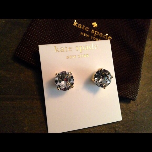 Kate Spade gum drop earring clear