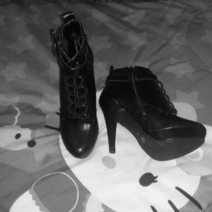 Guess Black Heeled Boots