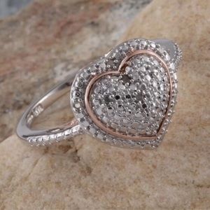 💕 Diamond Accent Ring in 14KRG Overlay