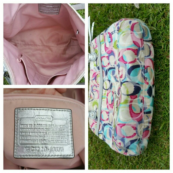 Coach Ikat Glamour Multicolor Large Shoulder Bag - Picture 3 of 4