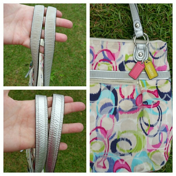 Coach Ikat Glamour Multicolor Large Shoulder Bag - Picture 4 of 4