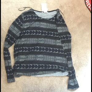 Long sleeve top h&m tribal print