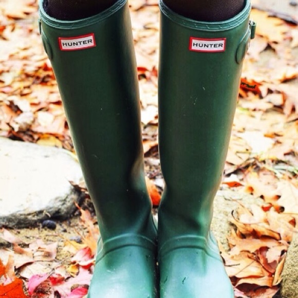 Sage green original tall Hunter boots