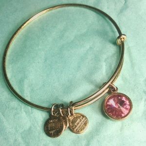Alex and Ani Pink Stone Bracelet
