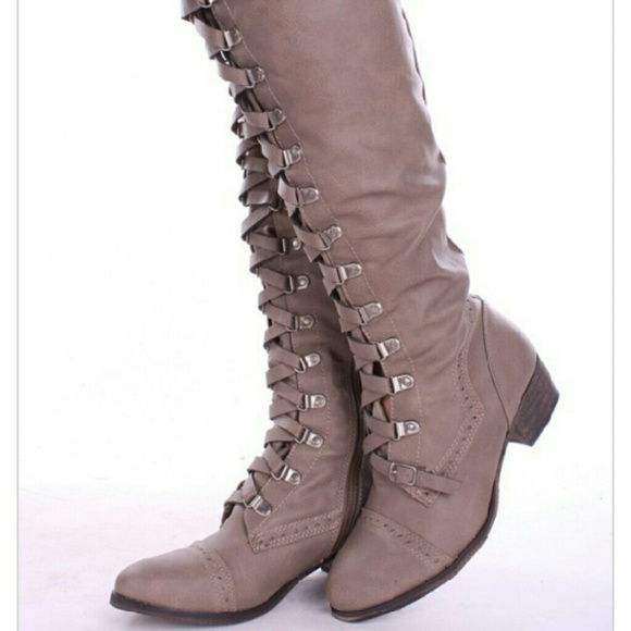Lace up boots. New.