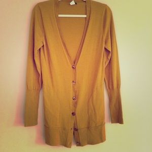 J Crew merino long wool cardigan w pockets