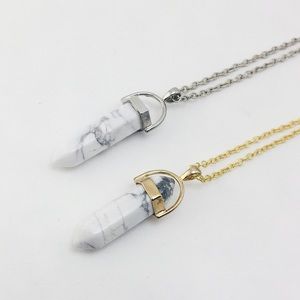 Marble stone necklace