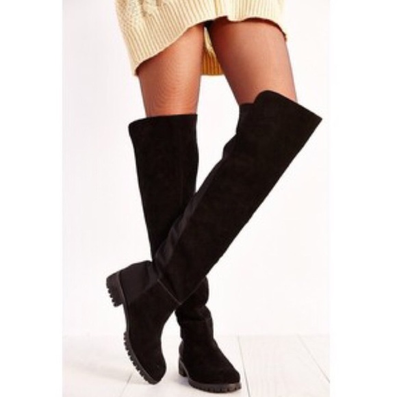 Urban Outfitters suede over the knee slouchy boot